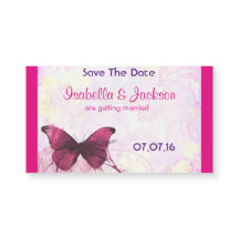 Lila Wasserfarbenschmetterlinge in Rosa