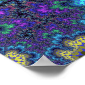 Lila Wasserfarbenspecht Poster (Ecke)