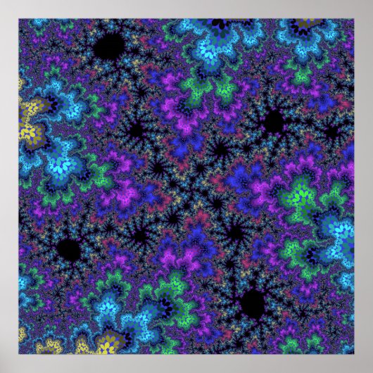 Lila Wasserfarbenspecht Poster (Vorne)