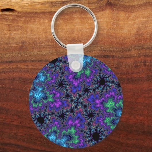 Lila Wasserfarbenspecht Schlüsselanhänger (Vorderseite)