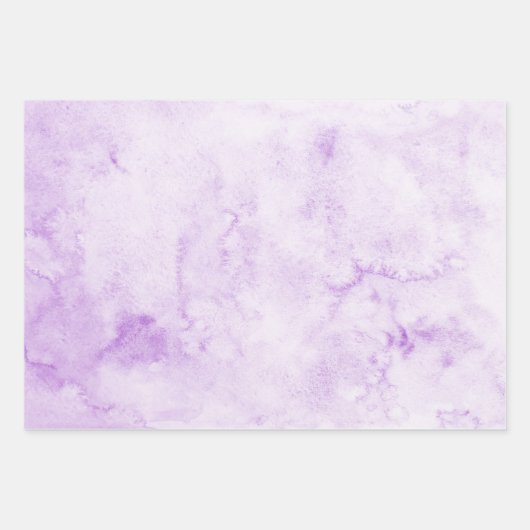 Lila Wasserfarbenspiel Geschenkpapier Set (Vorderseite 2)