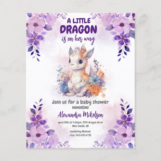 Lila Wasserfarbenspülung Flyer (Vorne)