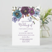 Lila Wasserfarbenwelt Parco Tassino Einladung (Stehend Vorderseite)