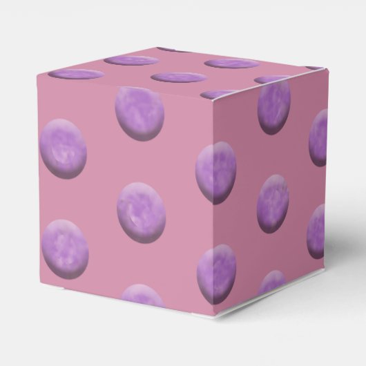 Lila Wasserfarbpunkte Geschenkschachtel (Rückseite)