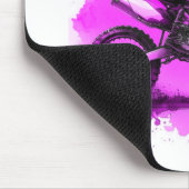 Lila Wasserfarbrad Mousepad (Ecke)
