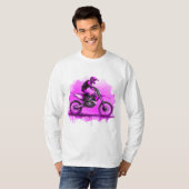 Lila Wasserfarbrad T-Shirt (Vorne ganz)