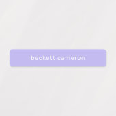 Lila wasserfester Name Etiketten (Design 1)