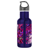 Lila Wasserflasche aus Edelstahl (Rückseite)