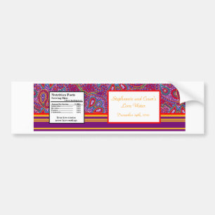 Lila Wasserflaschen-Label Palace Indien Autoaufkleber