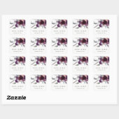 LILA WASSERFLORALFLÄCHE MIT WASSER QUADRATISCHER AUFKLEBER (Blatt)