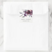 LILA WASSERFLORALFLÄCHE MIT WASSER QUADRATISCHER AUFKLEBER (Tasche)