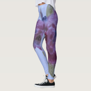 Lila wassergefärbte Leggings