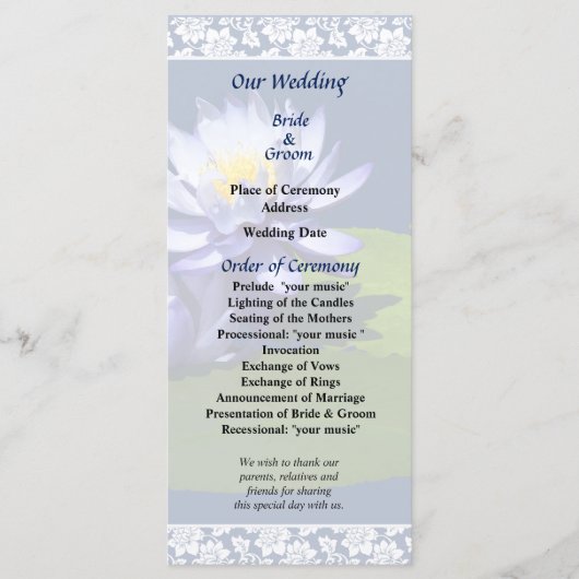 Lila Wassergymnastik bei Sonnenschein Programm (Vorderseite)