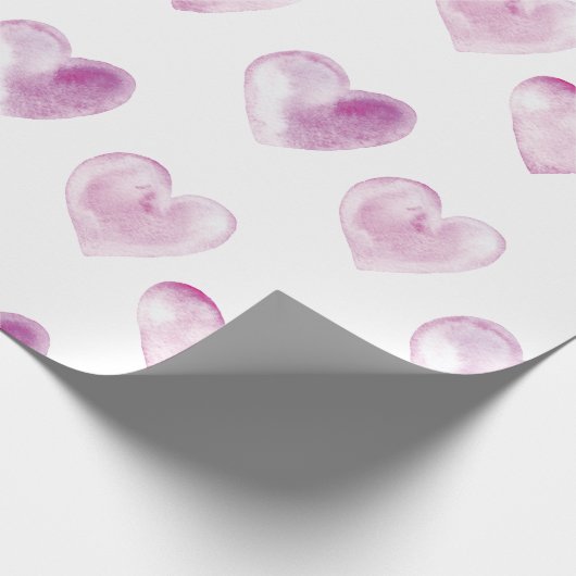 Lila Wasserhorntag Valentinstag Geschenkpapier (Ecke)