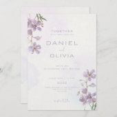 Lila Wasserhymne Einladung (Vorne/Hinten)