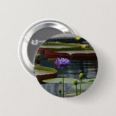 Lila Wasserlilie Button (Vorne & Hinten)
