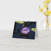 Lila Wasserlilie Karte (Gelbe Blume)