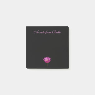 Lila Wasserlilie Lotus Black Post-it-Hinweise Post-it Klebezettel