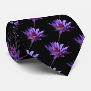 Lila Wasserlilie Lotus Krawatte