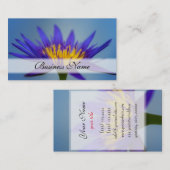 Lila Wasserlilie Visitenkarte (Vorne/Hinten)