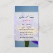 Lila Wasserlilie Visitenkarte (Rückseite)