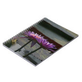 Lila Wasserlilien Lotus Notebook Notizblock (Linke Seite)