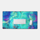 Lila Wasserspritze Schreibtischunterlage (Tastatur & Maus)