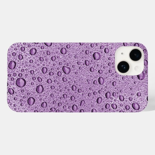 Lila Wassertröpfchen Case-Mate iPhone Hülle (Rückseite (Horizontal))