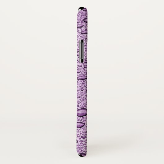 Lila Wassertröpfchen Case-Mate iPhone Hülle (Hinten/Rechts)