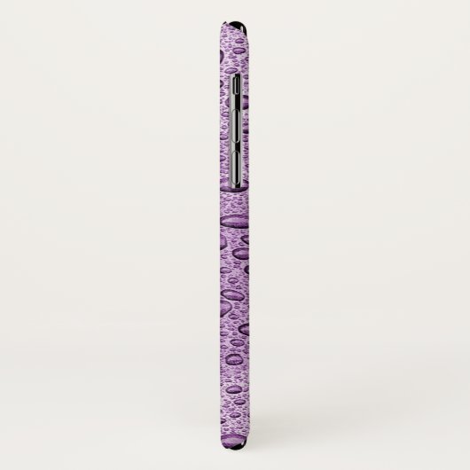 Lila Wassertröpfchen Case-Mate iPhone Hülle (Hinten/Links)