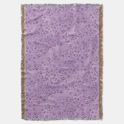 Lila Wassertröpfchen Decke (Vorderseite Vertikal)
