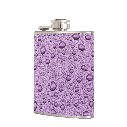 Lila Wassertröpfchen Flachmann (Links)