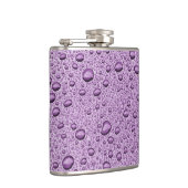 Lila Wassertröpfchen Flachmann (Rechts)