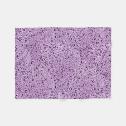 Lila Wassertröpfchen Fleecedecke (Vorderseite (Horizontal))