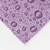 Lila Wassertröpfchen Fleecedecke (Ecke)