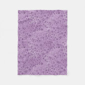 Lila Wassertröpfchen Fleecedecke (Vorderseite)