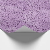 Lila Wassertröpfchen Geschenkpapier (Ecke)