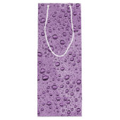 Lila Wassertröpfchen Geschenktüte Für Weinflaschen (Rückseite)