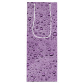 Lila Wassertröpfchen Geschenktüte Für Weinflaschen (Vorderseite)