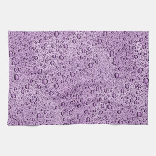 Lila Wassertröpfchen Geschirrtuch (Horizontal)