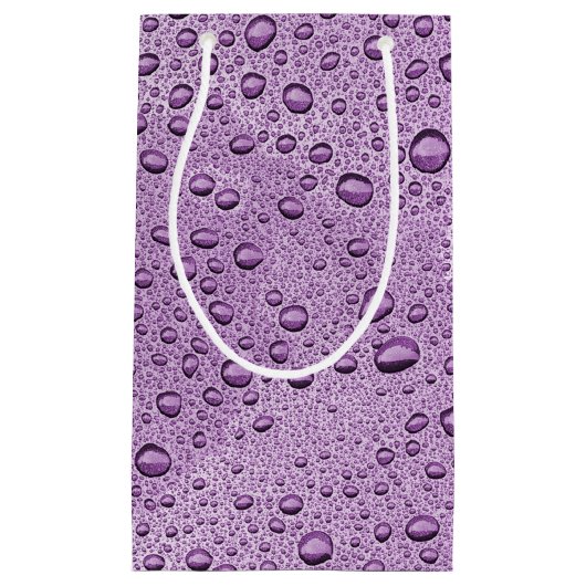 Lila Wassertröpfchen Kleine Geschenktüte (Vorderseite)