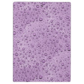 Lila Wassertröpfchen Klemmbrett (Rückseite)