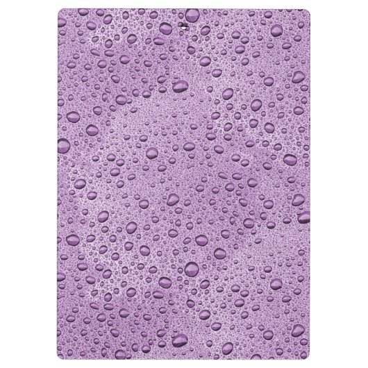 Lila Wassertröpfchen Klemmbrett (Rückseite)