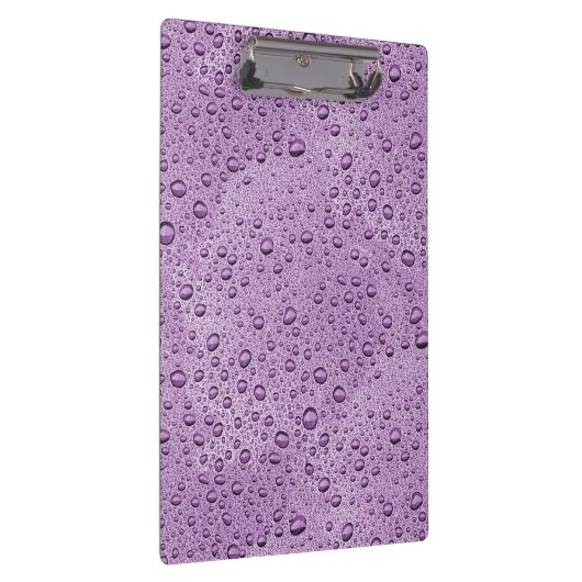 Lila Wassertröpfchen Klemmbrett (Rechts)