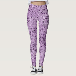 Lila Wassertröpfchen Leggings