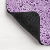 Lila Wassertröpfchen Mousepad (Ecke)