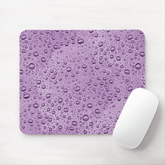 Lila Wassertröpfchen Mousepad (Mit Mouse)