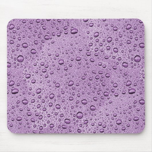 Lila Wassertröpfchen Mousepad (Vorne)