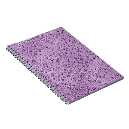 Lila Wassertröpfchen Notizblock (Rechte Seite)