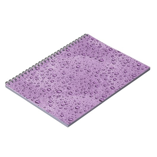 Lila Wassertröpfchen Notizblock (Linke Seite)